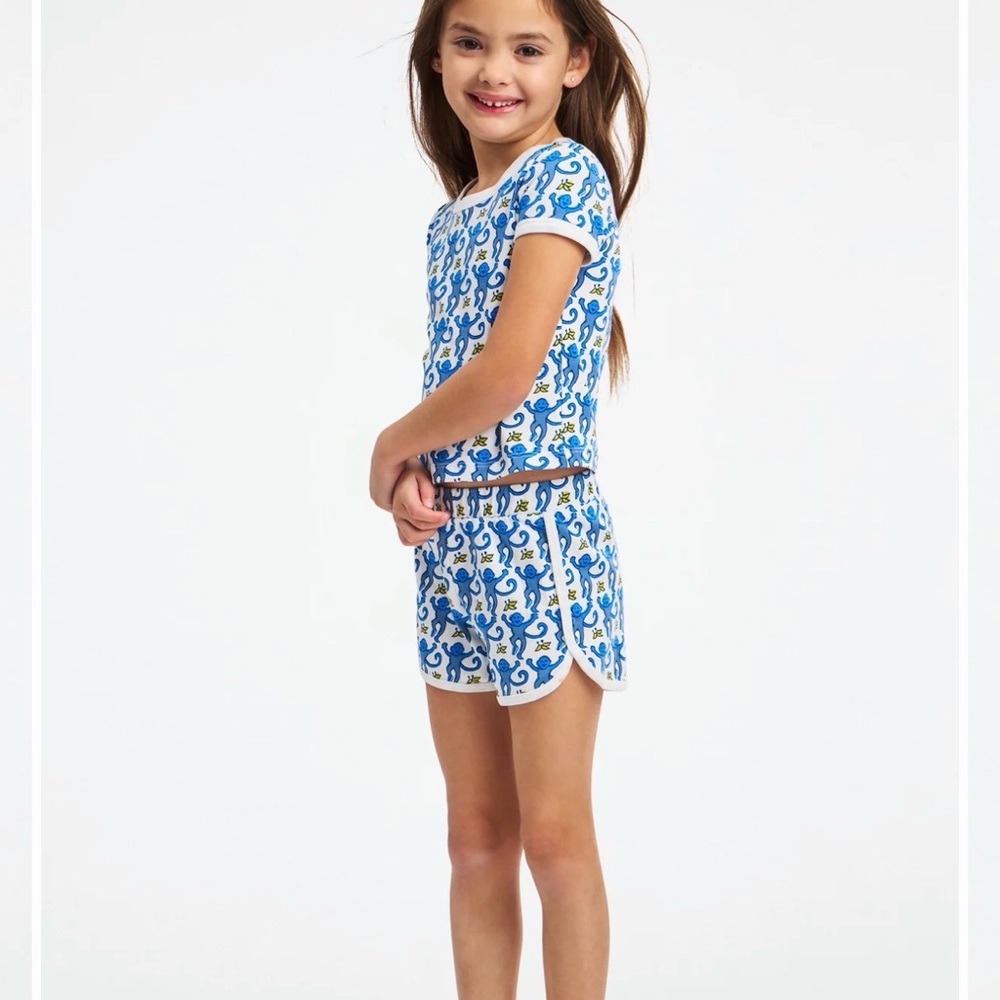 Roller Rabbit Blue Playa Play PJ’s set